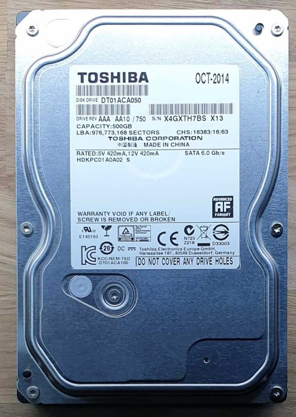 Toshiba DT01ACA050 HDKPC01A0A02 OCT-2014