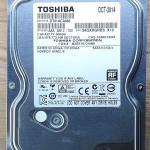 Toshiba DT01ACA050 HDKPC01A0A02 OCT-2014