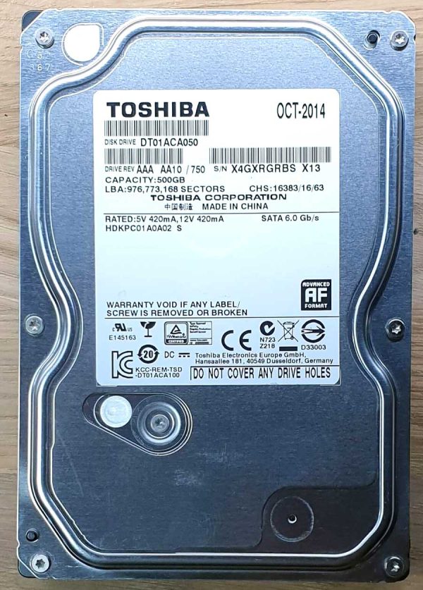 Toshiba DT01ACA050 HDKPC01A0A02 OCT-2014