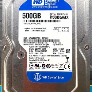 WD 5000AAKX-001CA0 xxxT2xxx 23-MAY-2012