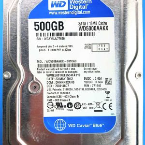 WD 5000AAKX-001CA0 xxxT2xxx 23-MAY-2012