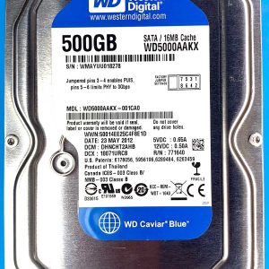WD 5000AAKX-001CA0 xxxT2xxx 23-MAY-2012