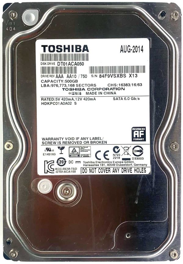 Toshiba DT01ACA050 AUG-2014