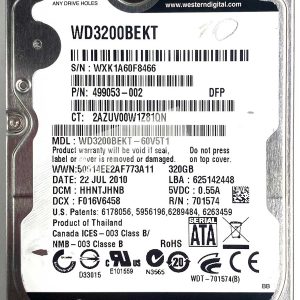 WD 3200BEKT-60V5T1 xxxTJxxx 22-JUL-2010