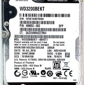 WD 3200BEKT-60V5T1 xxxTJxxx 18-JUL-2010