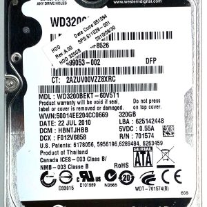 WD 3200BEKT-60V5T1 xxxTJxxx 22-JUL-2010