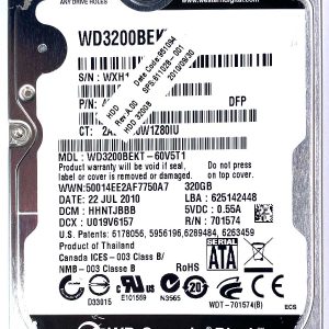 WD 3200BEKT-60V5T1 xxxTJxxx 22-JUL-2010