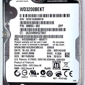 WD 3200BEKT-60V5T1 xxxTJxxx 18-JUL-2010