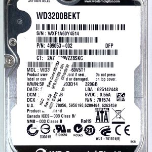 WD 3200BEKT-60V5T1 xxxTJxxx 22-JUL-2010