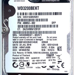WD 3200BEKT-60V5T1 xxxTJxxx 22-JUL-2010