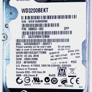 WD 3200BEKT-60V5T1 xxxTJxxx 22-JUL-2010