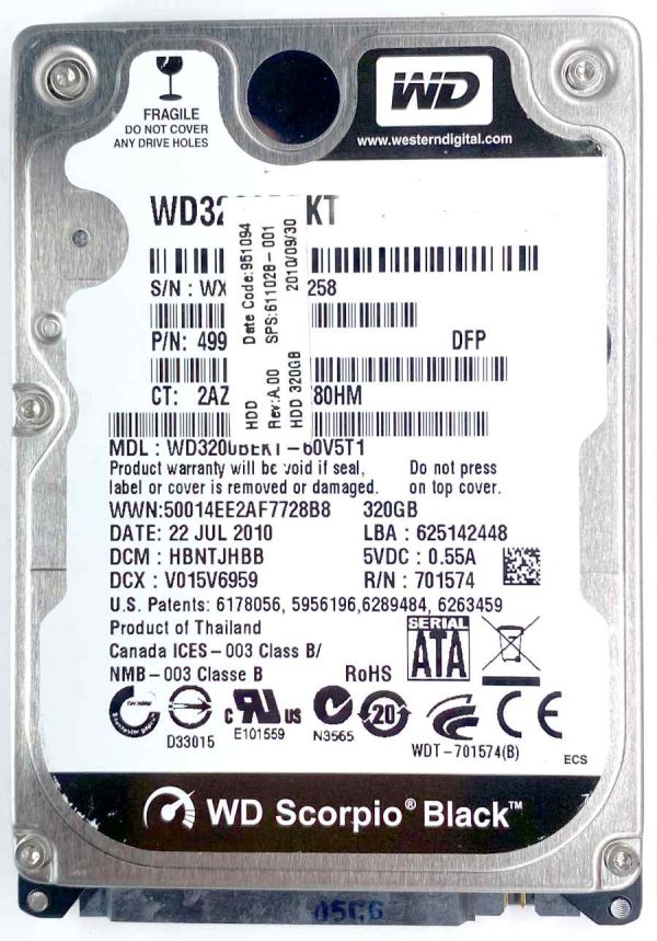 WD 3200BEKT-60V5T1 xxxTJxxx 22-JUL-2010