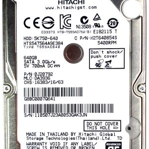 Hitachi HTS543216L9A300 07-MAY-2011