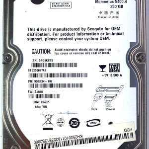 Seagate ST9250827AS 5RGxxx 26-APR-2009