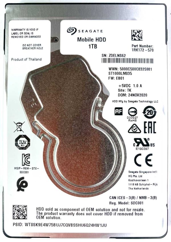 Seagate ST1000LM035-1RK172 ZDExxx 24-NOV-2020
