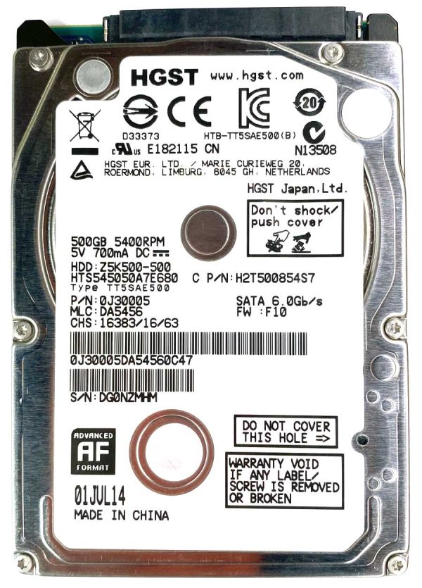 HGST HTS545050A7E680 01-JUL-2014