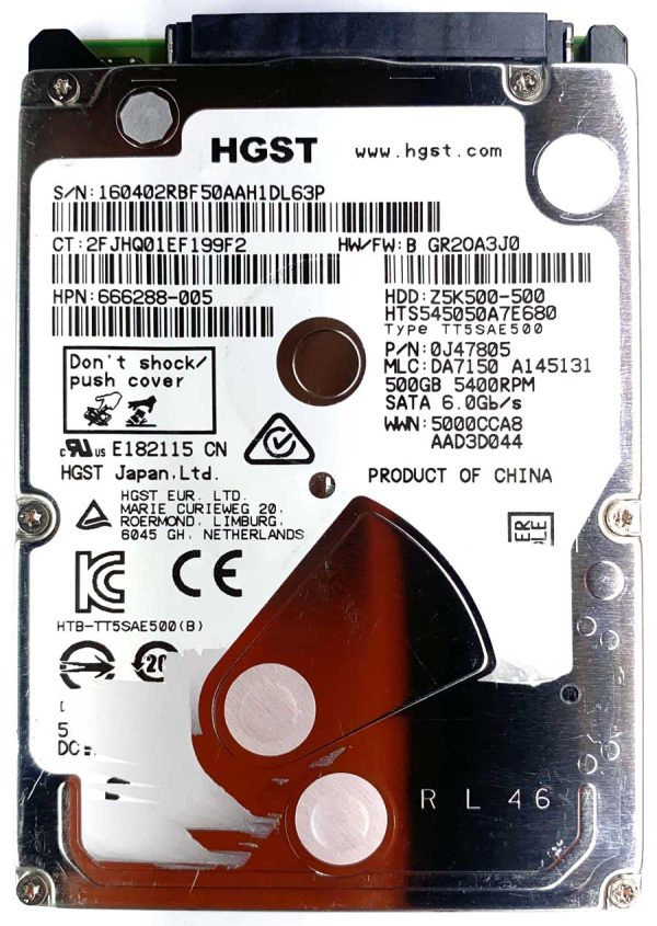 HGST HTS545050A7E680 02-APR-2016