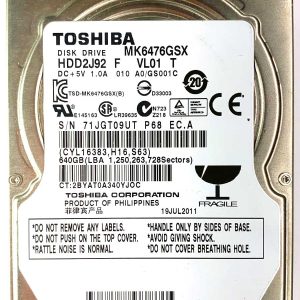 Toshiba MK6476GSX 19-JUL-2011