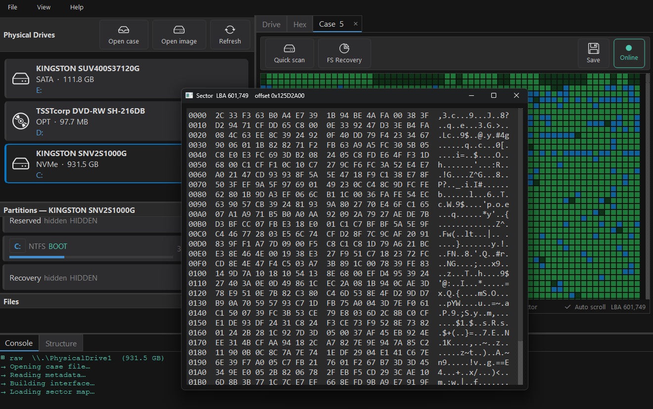 J16 — Recovery case overview